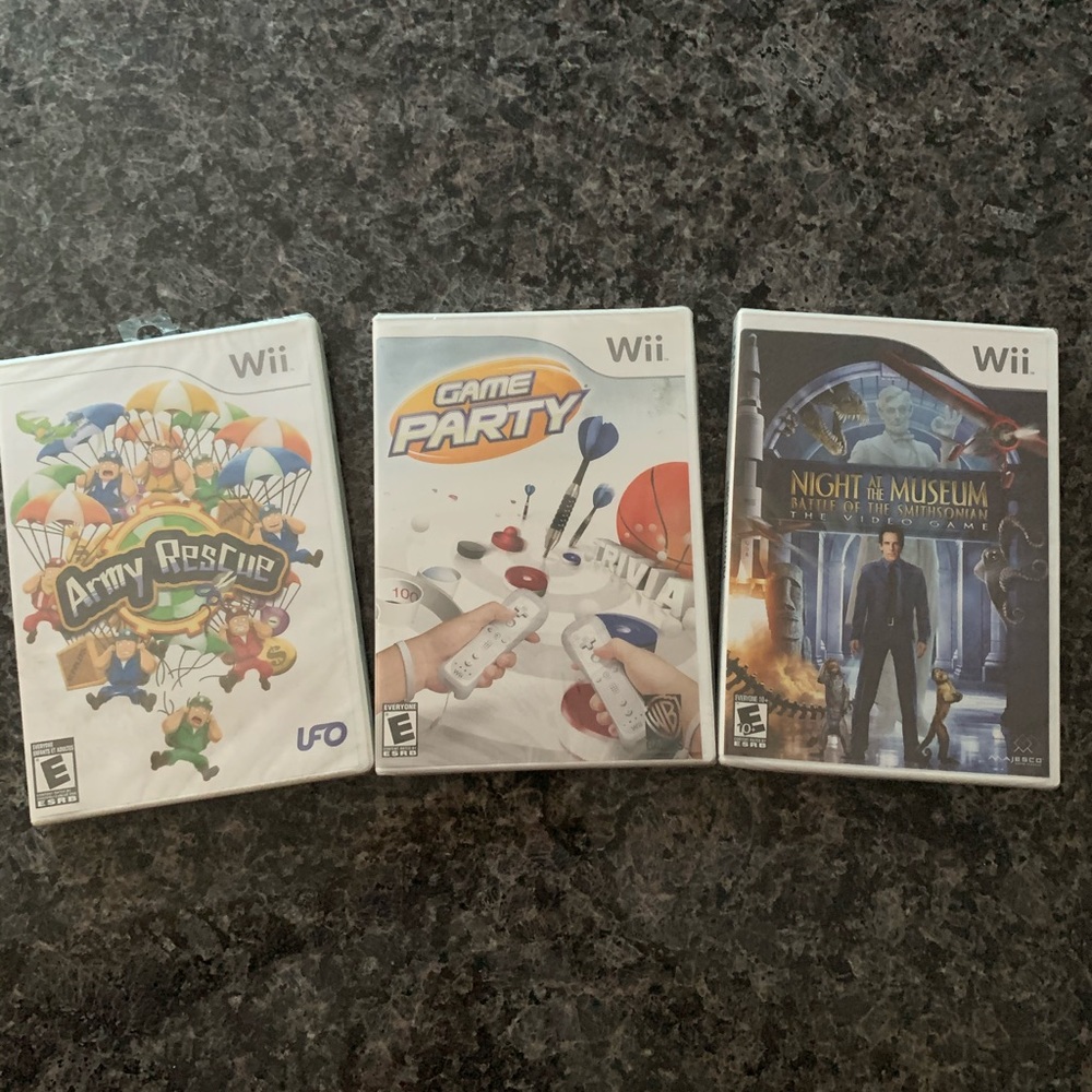Three Nintendo Wii Games - New still in plastic